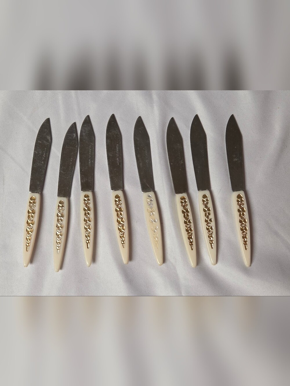 VTG Japan Mini Stainless Steel Appetizer Cocktail Forks (Set of 8) Plastic Gold‎